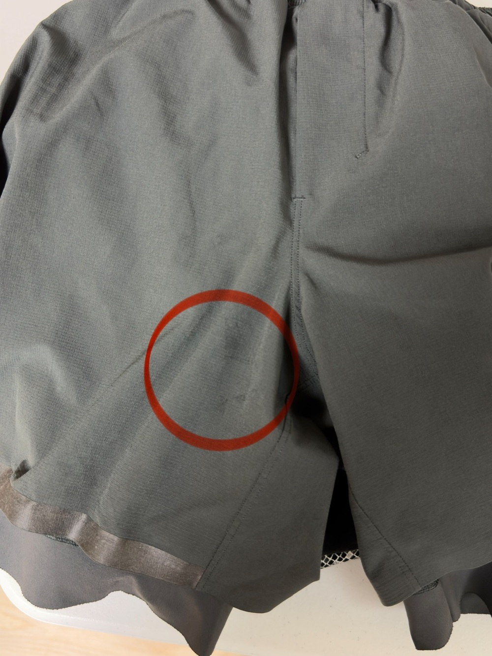 Lululemon Surge Lined Running Shorts 6" Gray Reflective Zip Pocket Men's Size S - Picture 7 of 11